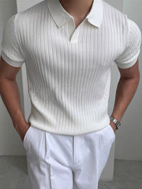 Mark | Hochwertiges geripptes Poloshirt mit bequemer Passform