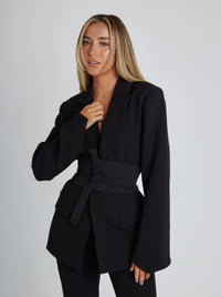 Paige | Luxe tailored blazer with belt and stylish fit