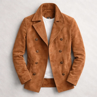 Patrick | Luxury suede jackets with a double-breasted front and classic lapels