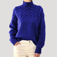 Sophie | Zeitloser Zopfmuster-Rollkragenpullover mit raffinierter Struktur