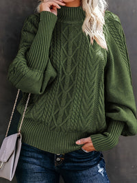 Sofie | Zeitloser Zopfstrickpullover mit Stehkragen