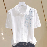 Camisa de Algodón con Flores de Floralia