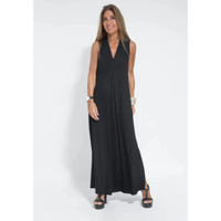 Glänzendes Spitze Ärmelloses Maxikleid