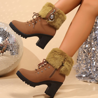 Isabel | Elegante Schneestiefel mit Plüschfutter und elegantem Blockabsatz