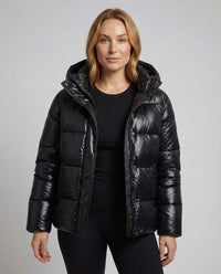 Lotte | Giacca puffer da donna lucida e calda con cappuccio