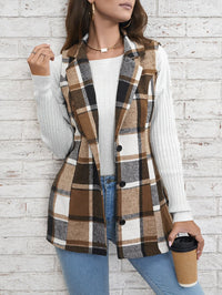Eva | Geruit gilet met lange pasvorm