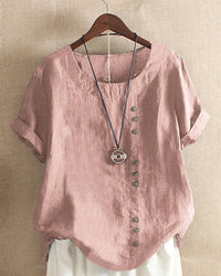 Linnen Zomer T-Shirt van Vintage Chic