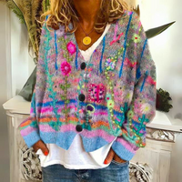 Noor | Farbenfrohe Strickjacke mit Boho-Flair