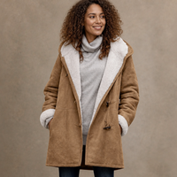 Amelia | Elegant duffle coat with soft shearling lining for winter days