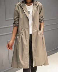 Fleur | Elegant gerimpelde trenchcoat voor dames