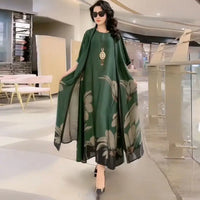 Glamorous Silk Dress Set