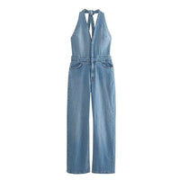Mono de Denim sin Mangas con Estilo