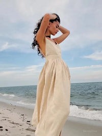 Abito Estivo con Scollo a V Elegante per Donna