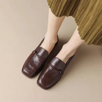 Style Vintage Leren Damesflats