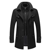 Everett | Schlichter Slim-Fit-Wollwintermantel