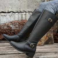 Julia | Stylish and Comfortable Knee-High Boots with Double Buckles