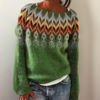 Valerie | Künstlerischer Strickpullover mit modernem geometrischem Muster