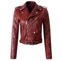 Emily | Coole und moderne Lederjacke im Cropped-Motorrad-Look