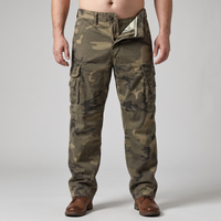 Fredericus | Coole Camouflage-Cargohose mit lockerer, gerader Passform