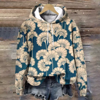 Livia | Warm jacquard-knit hoodie with a relaxed oversized fit