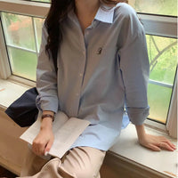 FashionGlow Farbige Bluse mit Stickerei