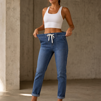 Vildan | Pantalon de jogging cargo camouflage en denim léger à la coupe fuselée
