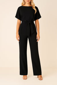 Lena | Airy jumpsuit with wide legs and waist belt