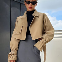 Lilly | Chic short trench coat with timeless, tailored elegance