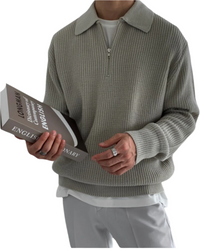 Lucas | Maglione moderno premium con cerniera da uomo