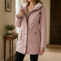 Marit | Long, warm parka with hood and full lining for cold days