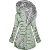 Aura | Elegante winterjas met zachte imitatiebontvoering