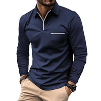 Hong | Klassisches Langarm-Poloshirt mit Brusttasche