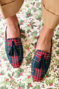 Elisa | Edle Tartan-Loafer mit eleganten Fransen