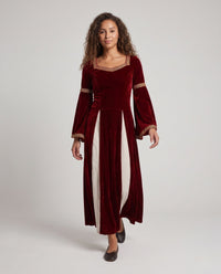 Isabelle | Klassisches Halloween-Samtkleid mit Vintage-Ausstrahlung