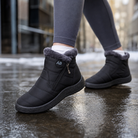 Hazel | Water-resistant ankle boots with faux fur lining for cold days