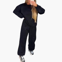Selene | Stilvolles zweiteiliges Loungewear-Set mit Diamantmuster