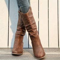 Evelien | Comfortabele Cowboylaarzen met Ruime Kuit en Slouchy Schacht