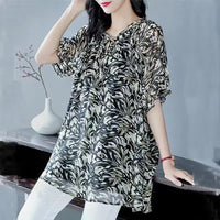 Plus Size Chiffon Blouse for Spring and Summer