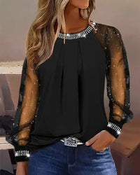 Mila | Sparkling Sequin Mesh Top for a Stylish Look