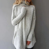 Josta | Comfortable and oversized turtleneck sweater with a chunky knit pattern