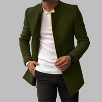 Theo | Slim-Fit-Wollmantel mit Stehkragen