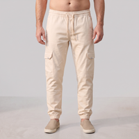 Stanley | Jogger cargo fuselé en mélange de coton doux avec taille élastique