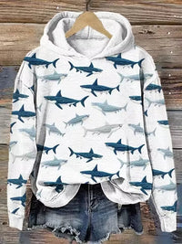 Ivy | Skandinavischer Strick-Hoodie mit farbenfrohen Jacquarddetails