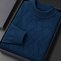 Noah | Warmer und raffinierter Strickpullover mit Stehkragen