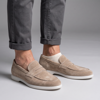 Florian | Mocasines penny elegantes de ante prémium con suela ligera
