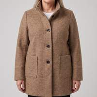 Juliette | Trench coat moderno con collo alto e classica chiusura con bottoni