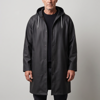 David | Long Waterproof Jacket with Hood for Optimal Rain Protection