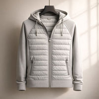 Elias | Versatile Puffer Jacket with Hood and Knitted Sleeves