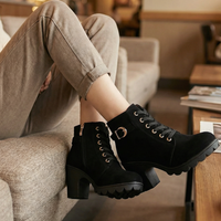 Jade | Stiefeletten mit Fellfutter und klobigem Absatz für einen eleganten Look