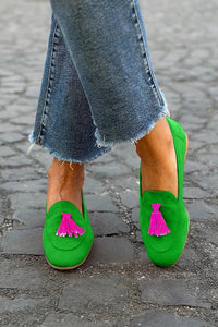 Leah | Elegante spitz zulaufende Loafer mit raffinierten Fransen